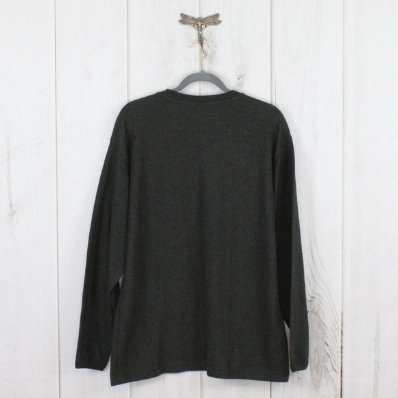 Farah Charcoal Gray Crew Neck Cotton Blend Pullover Sweater Size L - Picture 8 of 9